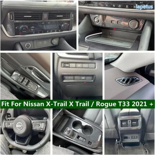 Window Lifter Switch / Steering Wheel Control / Cup Drink Holder Cover Trim ABS For Nissan X-Trail X Trail / Rogue T33 2021 2022