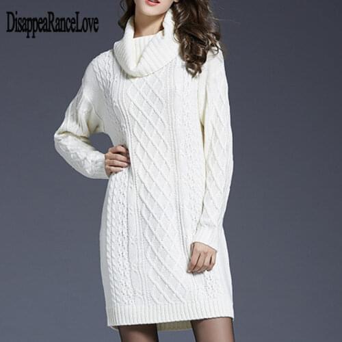Sweater Dress Women Winter Clothes Loose Long Sleeve Oversize Jumper Shirt Tops Dress Robe Pull 2021 New Autumn Pullover