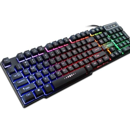 Coolcold wired usb keyboard mechanical feeling 104 keycaps gaming keyboard waterproof backlit teclado mecanico
