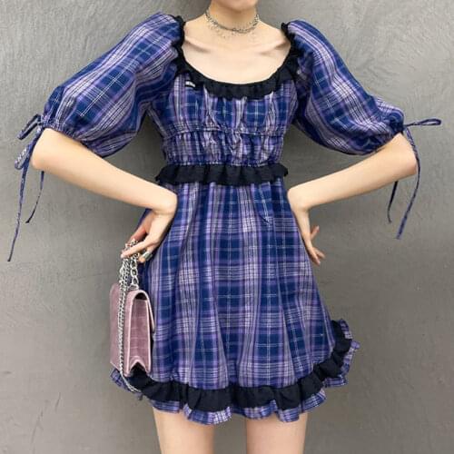 Модные платья в клетку QIWN China At AliExpress