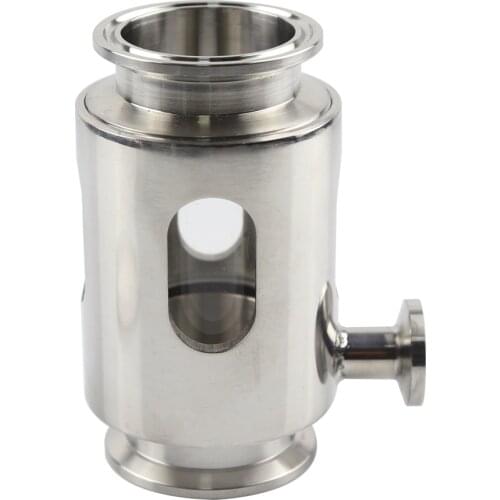 With Clamp End,Flow Sanitary Straight Sight Glass SUS316 1.5 Inch Tri Clamp Type (Flow Pipe OD 38MM)