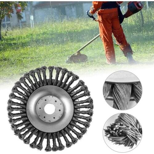 PR8-02 Steel Weeding Brush Sturdy Durable Bowl Type Twisted Wire Wheel Disc Type Weeding Machine Weeding Brush Garden Tool