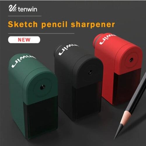 Tenwin 8029 Sketch Hand Crank/Rotary Pencil Sharpener Manual Pencil/Charcoal Cutter School Mechanical Sharpener Knife Stationery