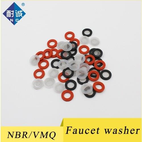 Water pipe faucet gasket washer seal mesh filter o ring 1/2’’ 3/4’’ rubber pad nitrile rubber NBR silicone rubber VMQ O-ring