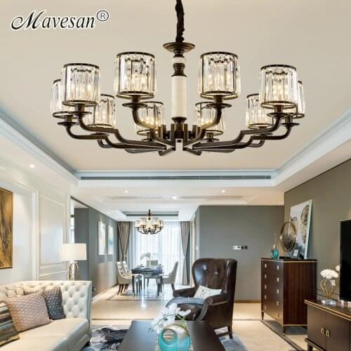 MS Vintage Crystal Chandeliers Dining Classic Industrial Loft Chandelier Lighting Bedroom Lights Crystal Lustre For Living Room
