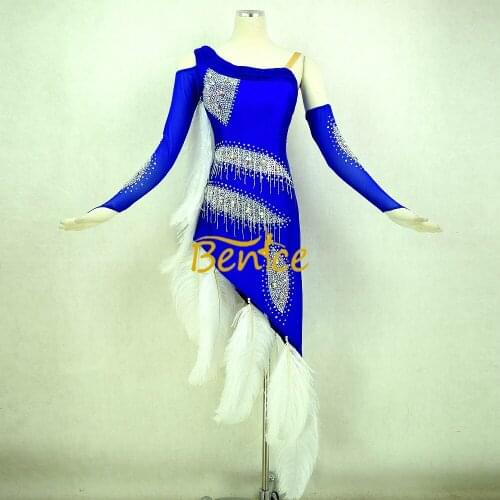 Free Shipping Latin Dance Skirt For Women Professional Sumba Dancing Skirt Adult Rumba QiaQia Latin Dress Latin Performances Dre