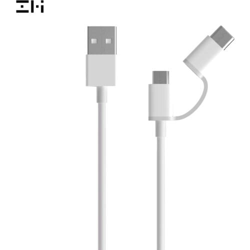 ZMI AL501 2-in-1 USB-A to USB-C and Micro-USB Combo Cables, 100cm , USB C/Micro USB for Xiaomi Huawei Samsung