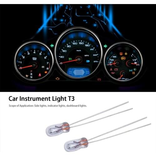 10 pcs Automobile Instrument Light T3 Light Bulb Auto Automobiles License Plate Lamp Dome Read DRL Bulb Style