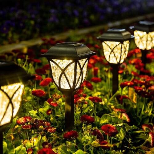 2PCS Solar Pathway Light Outdoor Solar Garden Light Waterproof Solar Landscape Light For Lawn Patio Yard Garden Walkway
