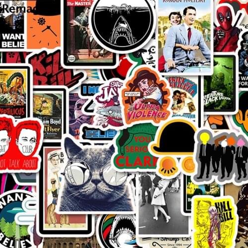 50pcs Classic movie posters anime vintage pasters gift toy cosplay funny decal scrapbooking diy stickers phone laptop waterproof