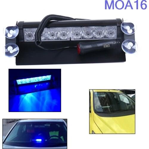 8 LED Car Truck Emergency Flasher Dash Strobe Warning Light 12V Day Running Flash Led Police Lights 1PC New 2021