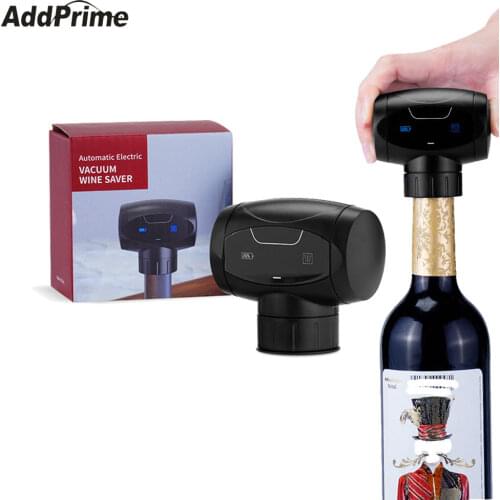 Automatic Electric Vacuum Wine Saver Universal Red Wine Preservation Sealed Stopper Wine Bottle Stopper Home Kitchen Bar Tool