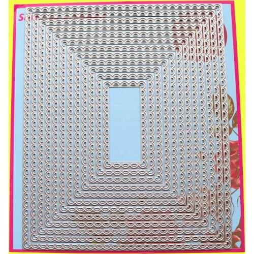 Large Cutting Dies Lace Edge Rectangle Scrapbook Cardmaking DIY Paper Craft Metal Stencil