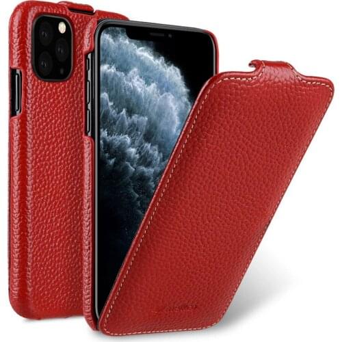 2020 New Business Flip Cover For iPhone 11 Pro Real Genuine Leather Cowhide Phone Case Bags For iPhone11 Pro Max Purple Orange