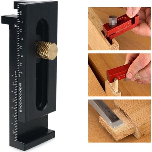 Saw Slot Regulator Push Table Saw Slot Adjuster Movable Measuring Block Length Compensation Special depth Woodworking ruler Tool