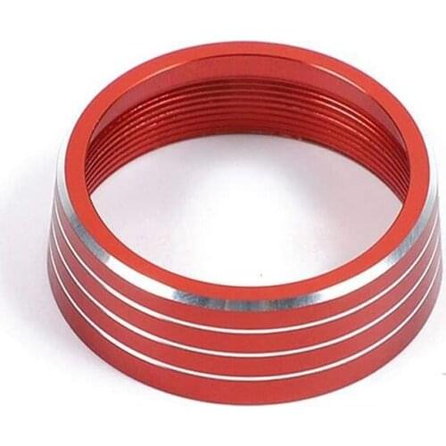 For Dodge RAM 2018-2020 Aluminum Central Control Headlight Switch Knob Cover Trim Decorative Ring Accessories, Red