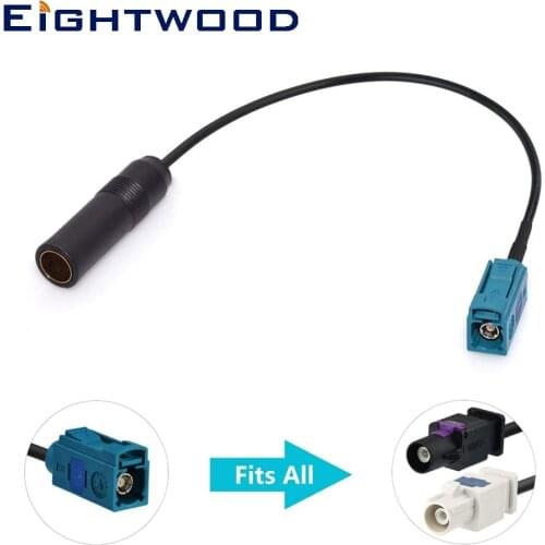 Eightwood FM AM Radio Antenna Cable 15cm Fakra Z to DIN Female for Car Stereo Audio HD Radio Head Unit CD Media Player Receiver