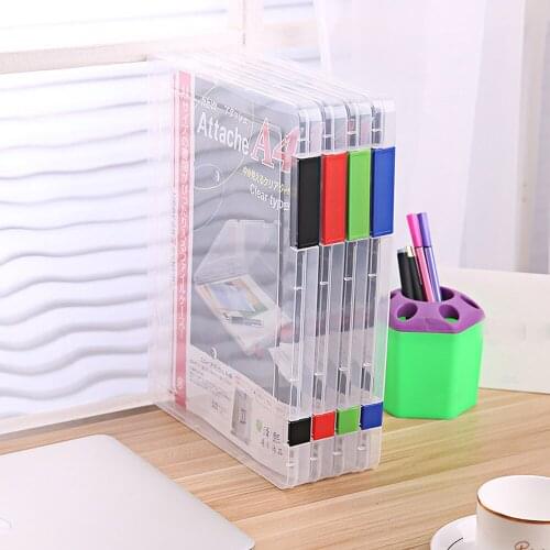 Storage Boxes Home Organizer Bins A4 Transparent Storage Box Clear Plastic Document Paper Filling Case File Plastic Boxes#45