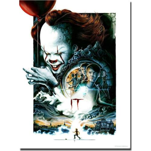 J0221 IT Movie Stephen King Horror 2017 Film Silk Poster Art Light Canvas Home Decoration