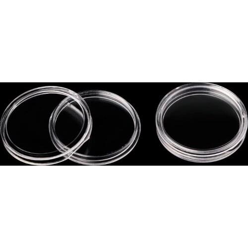 100 Coin Holder Capsules 27mm Round Box Plastic collectibles Storage Organizer 652A