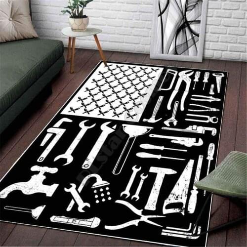 American Plumber Area Rug 3D All Over Printed Non-slip Mat Dining Room Living Room Soft Bedroom Carpet