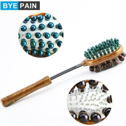 BYEPAIN Massage Hammer Stretchable Wood and Metal Double Side Body Hammer Multifunctional Massage Tool for Home Office