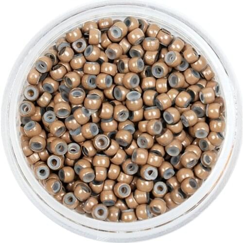 Copper Silicone Nano Micro Link Tube Ring for Wig Hair Extensions 1000pcs 3*2mm Lined Beads Salon Tools Nanometer Beaded