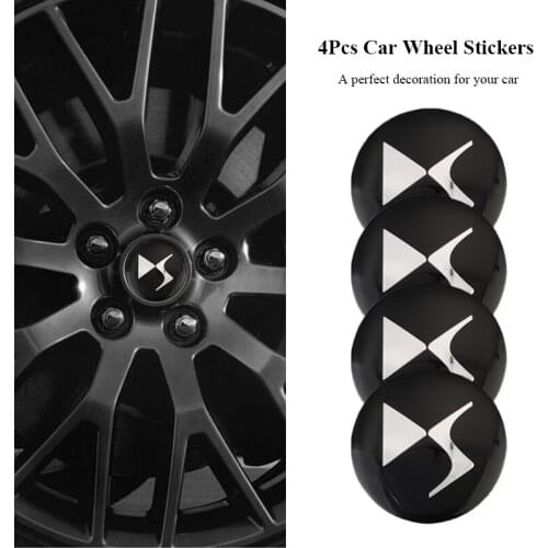 4Pcs 56mm Metal Car Wheel Stickers Auto Hub Cap Emblem Badge For DS 4S 5S 6S 7S 9S 5LS Decoration Accessories