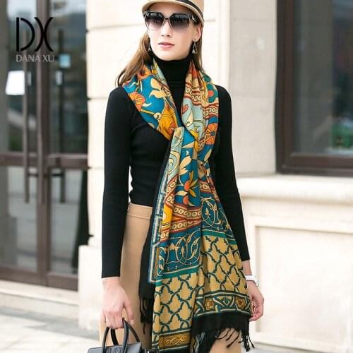 Fashion Scarves and Shawls Women Scarf Luxury Brand Large Pashmina Warm Wool Winter Poncho Blanket Shawl Cashmere Hijabs Wrap