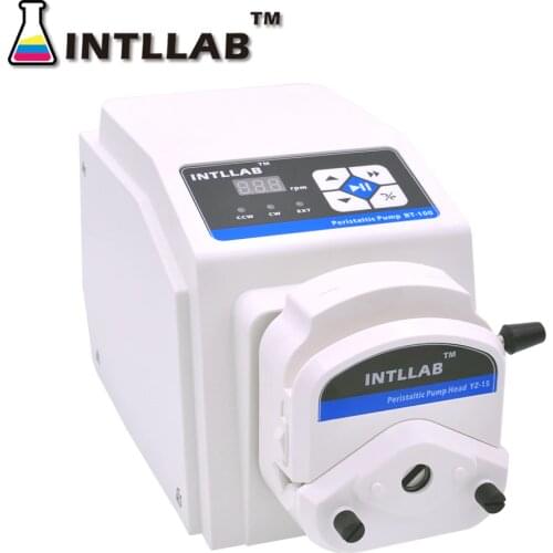 INTLLAB Peristaltic Pump with Step Motor 110-240V, High Accuracy/Precision, High Flow Rate, BT100J/YZ15