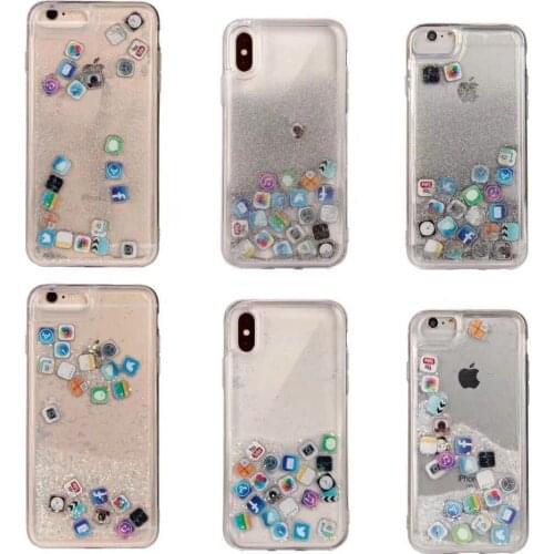 30pcs For iPhone 11 pro XS max Fashion Transparent Glitter Star Dynamic Liquid Quicksand Phone Cases
