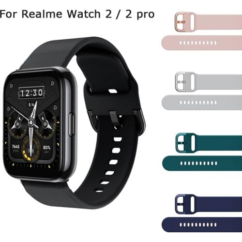 Silicone Strap For Realme Watch 2 Pro Smart Watch Band 22mm Sport Bracelet For Realme S / Pro Wristband Replacement Belt Correa