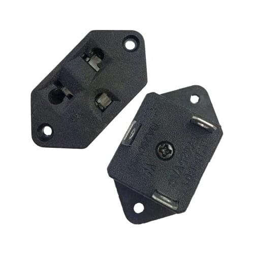 Chassis Female 3PIN US Nema 5-15R AC Inline Socket Plug Adapter Industrial Power Connector Supply Output Outlet 10A/250V