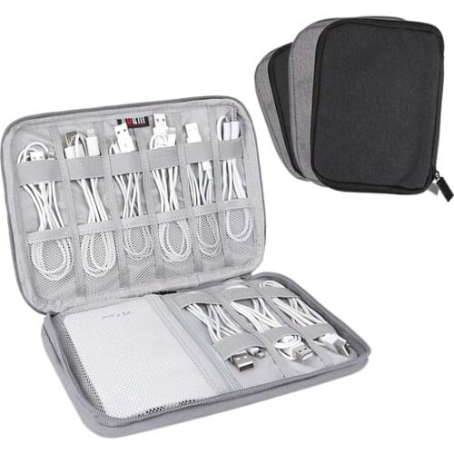Digital Storage Bag Electronics Accessories Organizer For USB Data Cable Earphone Wire pen Power bank Travel Kit Case Pouch