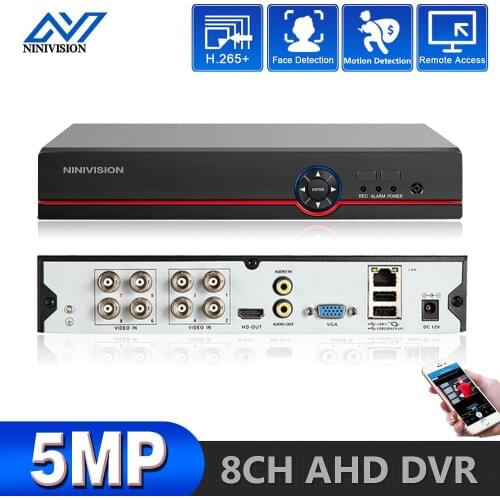 H.265 8CH 5MP DVR 16CH 1080P NVR AHD DVR Surveillance Security CCTV 3G WIFI Hybrid DVR Recorder For Analog AHD CVI TVI IP Camera