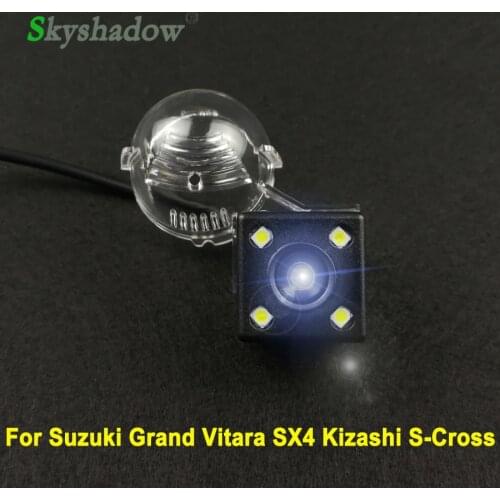 For Suzuki Grand Vitara SX4 SX-4 Hatchback Crossover Alto S-Cross Car CCD Night Vision 4LED Backup Rear View Camera Waterproof