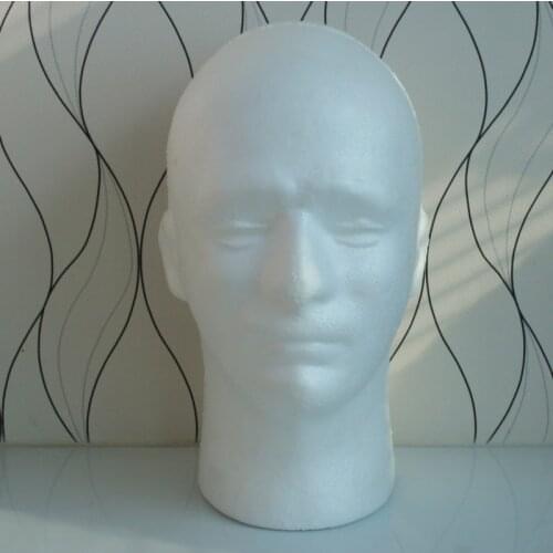 High Quality 54cm Circumference Men PVC Mannequin Manikin Head Model Hat Cap Wig Glasses Display Stand