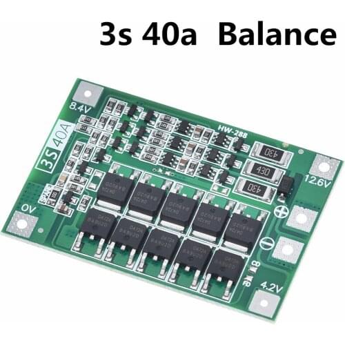 3S/4S 40A 60A Li-ion Lithium Battery Charger Protection Board 18650 BMS For Drill Motor 11.1V 12.6V/14.8V 16.8V Enhance/Balance