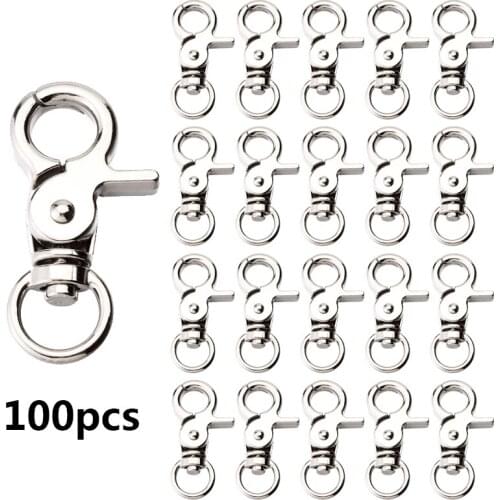 PARETO 100Pcs 44.5mm Swivel Trigger Clips Snap Hooks Lobster Clasp for Keychain Bag DIY Craft Key Buckle Bm06ym03-11.3