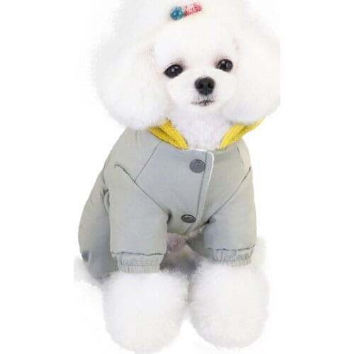 Pet Dog Clothes Winter Warm Dog Coat Letter Thicken Clothing Puppy Clothes For Small Dogs Costume Jumpsuit Jacket Overalls