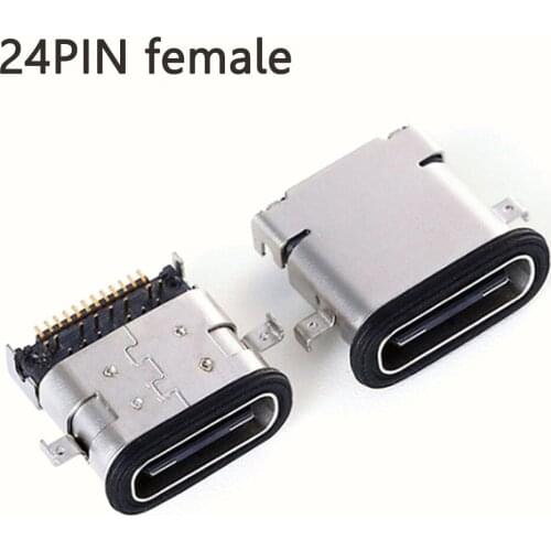 1-3pc USB3.1 Type-c Micro 24pin Shen Plate1.1 Waterproof DIP SMT Connectors Female Port Jack Tail Plug Socket Electric Terminals