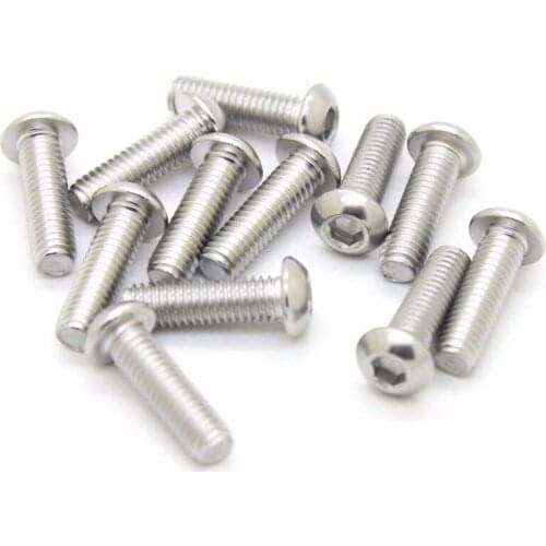 10pcs 304 stainless steel plate hex head cap screws mushroom head hexagonal bolts M6*30mm