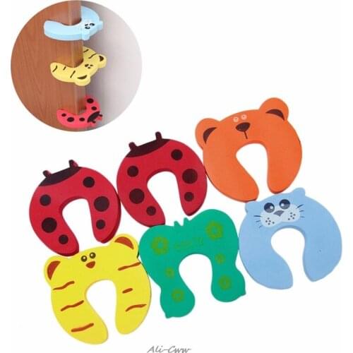 10pcs/lot Child Kids Baby Animal Cartoon Door Jammers Stop Stopper Holder Lock Safety Guard Finger