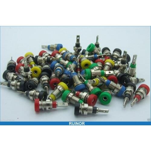 5PC Color Copper 2mm Banana Socket 2.0 jack for binding posts Testing Instrument