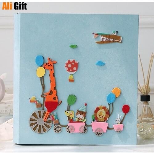 6-inch 7-inch 960 Pockets Large-capacity Baby Family Photo Album SBaby Growth Viscose Sticky Type Children Album De Fotos Gfit