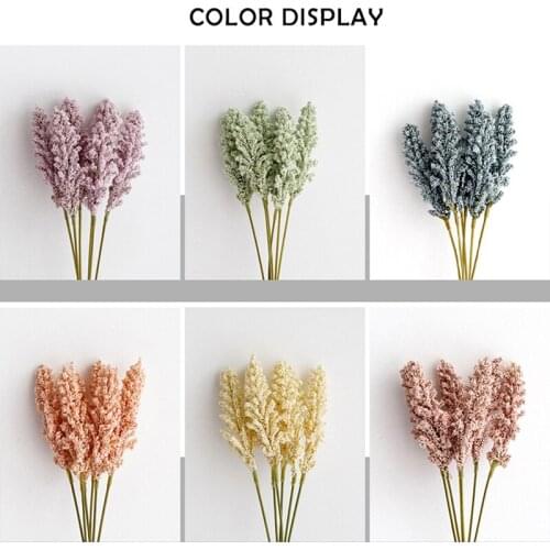 6pcs Lavender Floral Real Artificial Dried Flowers Wholesale Plant Wall Decoration Bouquet Material Manual DIY Vases For Home