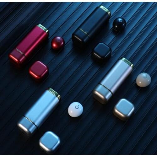 HD calls stereo sound no delay Wireless 4.2 Bluetooth Earphones Metal Storage Case Emergency Charging Mini Earbuds Earphones