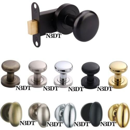 Zinc Alloy Oval Egg Biscuit Knob Privacy Conceal Passage Door Lock Deadbolt Gold Bronze Brushed Nickel Chrome Matte Black