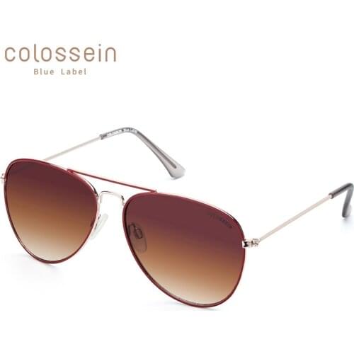COLOSSEIN Sunglasses Women Pilot Unisex Coating UV400 Men Metal Eyewear Gradient Lens Goggles Eyewear oculos de sol feminino