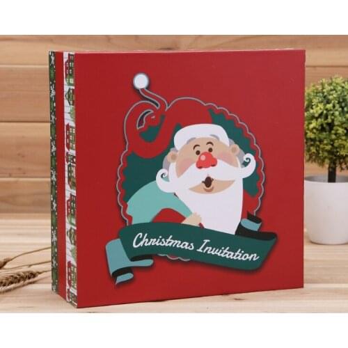 Popcorn shaped flower folding gift packaging box with handle,custom christmas theme printing gable paper box ---DH10143